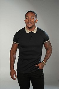 Camisa Polo Preta Algodão Egípcio De Buenas