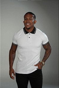 Camisa Polo Branca Algodão Egípcio De Buenas