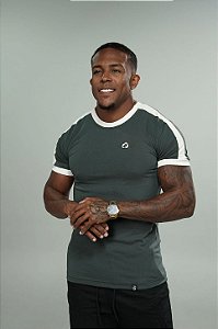 Camisa Verde Militar Algodão Peruano Pingente Faixa Ombro De Buenas