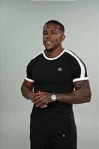 Camisa Preta Algodão Peruano Pingente Faixa Ombro De Buenas