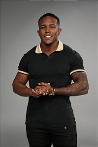 Camisa Polo Preta Gola Algodão Egípcio De Buenas