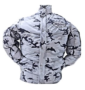 JAQUETA MOTOCICLISTA CAMUFLADA CINZA ARIZONA RACING