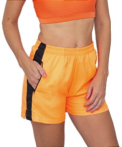 Shorts Feminino Tactel Litoral Laranja