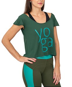 Blusa Cropped Yoga Verde