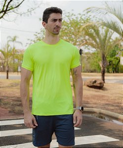 Camiseta Dry Masculina Amarela Neon