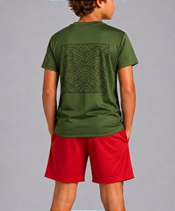 Camiseta Infantil Dry Musgo Onda