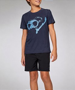 Camiseta Dry Infantil Scuba Azul Marinho
