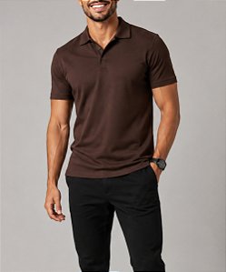 Camiseta Polo Dry Piquet Premium Marrom