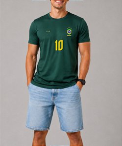 Camiseta Dry Masculina Verde Musgo