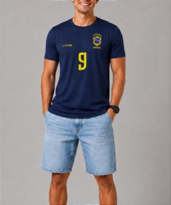 Camiseta Dry Masculina Marinho Brasil