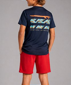 Camiseta Infantil Térmica Dry Beach Marinho
