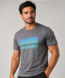 Camiseta Masculina Dry Cinza Degrade