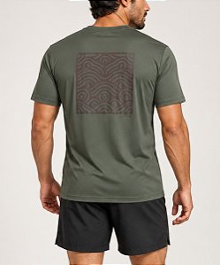 Camiseta Masculina Dry Musgo Onda
