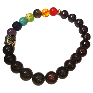 Pulseira 7 chakras Granada