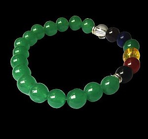 Pulseira 7 chakras Quartzo Verde
