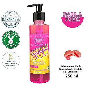Sabonete em Calda Paola Pink Tutti Frutti Sem Parabenos 250 ml