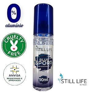 Desodorante Spray com Válvula Blue Sport Sem Alumínio 90 ml