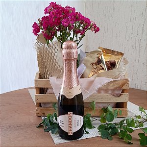 CESTA COM CHANDON BRUT ROSÉ