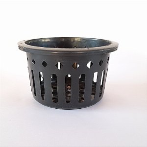 Vaso plástico vazado preto Pote 15