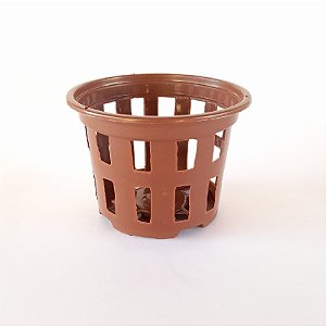 Vaso plástico vazado marrom Pote 10