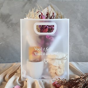 SACOLA PERSONALIZADA VOCÊ É FORTE VOCÊ É INCRIVEL