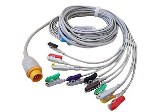 Cabo de ECG 10 vias Compatível Dixtal EP12
