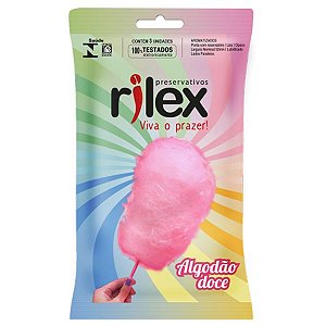 Preservativo Sabor Algodão Doce C/03un - Rilex