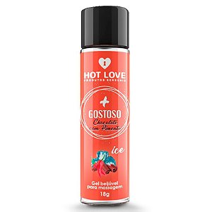 + GOSTOSO GEL BEIJÁVEL 18G SABOR CHOCOLATE C/ PIMENTA HOT LOVE - 23440