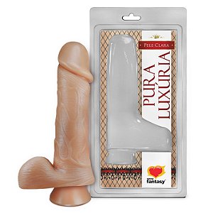 PENIS COM ESCROTO E VENTOSA 16,2 X 4,4CM SEXY FANTASY - PV009