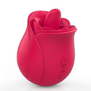 VIBRADOR ROSA DE CLITÓRIS C/ LÍNGUA - 7550