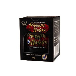 Pomada Massageador Pimenta Negra 240 g Soul Cosméticos