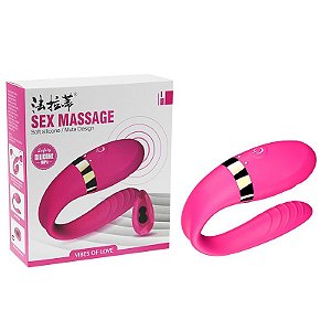 Vibrador de Casal Vibes of Love 7 Modos de Vibração e Controle Remoto - 6490