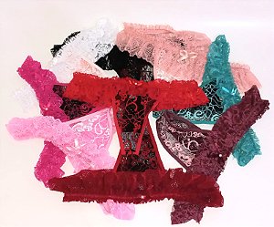 Calcinhas Sensuais de Renda Desejos de Prazer 10un - DP10-2