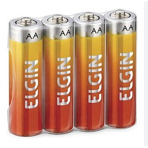 Pilhas AA Zinco Carvao 4un Elgin - Elg01