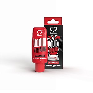 Liquidi Vibrador Gel Vibrador Líquido Beijável Morango 15g - 6172