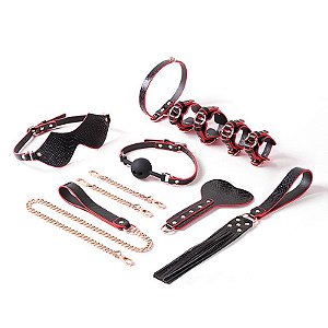 Kit Bondage com Maleta - 7 Peças Sado Completo - 8434