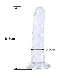 Pênis Anal em Silicone com Gomos - 16,8x3,5cm - 8468