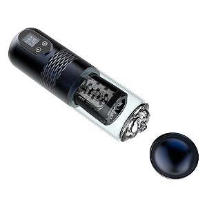 Masturbador Lanterna Vai e Vem + Vibração 10 Modos Tela LCD USB - 9531