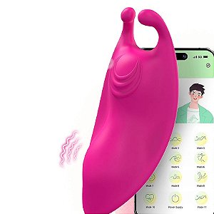 Vibrador Calcinha Borboleta Concha 10 Modos - Controle APP Longa Distância - 8699
