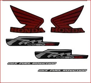 KIT DE FAIXAS FAN 150 PRETA 2012 ESI -k TM1308