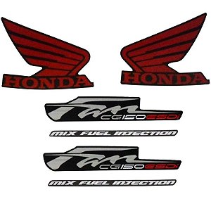 KIT DE FAIXAS FAN 150 PRETA 2012 ESDI - J