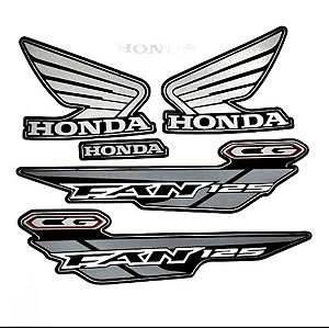 KIT DE FAIXAS FAN 125 PRETA 2014 KS -k