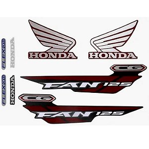 KIT DE FAIXAS FAN 125 VERM 2015 ES/ESD -j