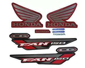 KIT DE FAIXAS FAN 150 VERM 2014 ESDI -k