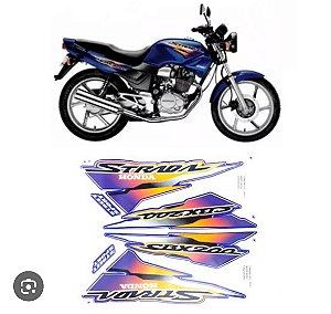 KIT DE FAIXAS CBX 200 AZUL 2001 v
