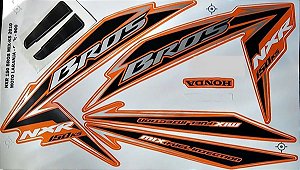 KIT DE FAIXAS NXR 150 LARANJA 2010 KS MIX k