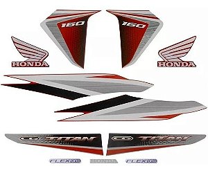 KIT DE FAIXAS TITAN 160 VERM 2016 EX k