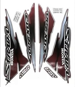 KIT DE FAIXAS CBX 200 VERM 2002