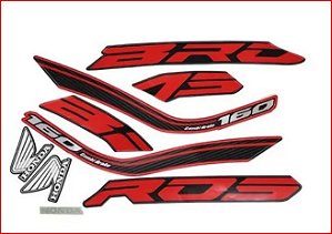 KIT DE FAIXAS NXR 160 VERM 2018 ESDD J