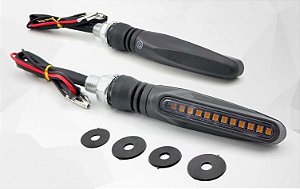 PISCA DE LED MODELO SLIM PRETO (LED AMARELO)TITAN/CB 300/XRE 300 (PAR) EMBUS w